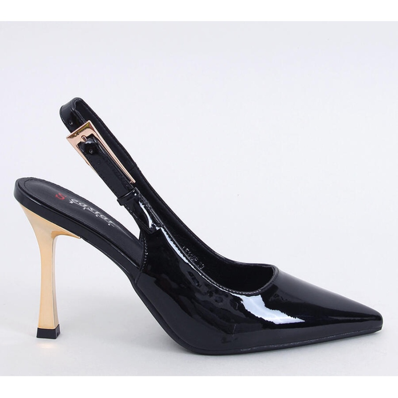 Escarpins vernis à talon ouvert Mariot Noir - Inello le noir
