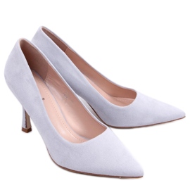 Escarpins femme en daim Giorgia Grey - Inello gris