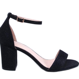 Yanas Sandales à talons irisées noires - Inello le noir