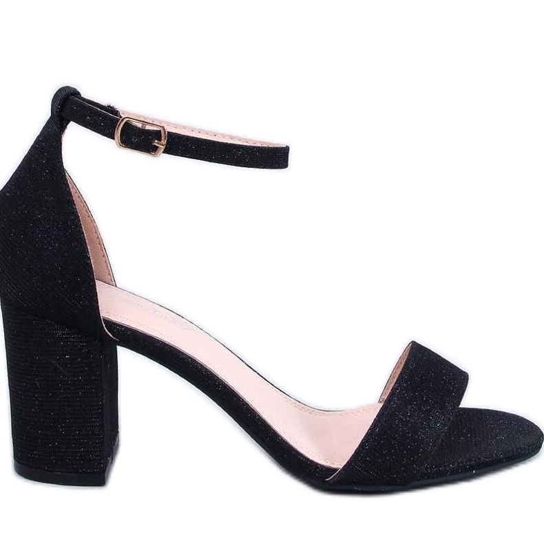 Yanas Sandales à talons irisées noires - Inello le noir