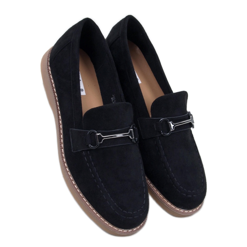 Mocassins femme en daim States Noir - Inello le noir
