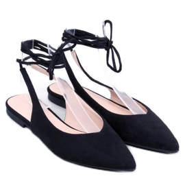 Dentoni Ballerines à lacets noires - Inello