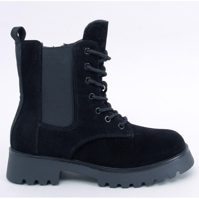 Franti Bottines Chelsea à lacets noires - Inello le noir