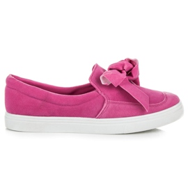 Seastar Baskets en daim à nœud rose
