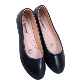 Ballerines avec empiècement en cuir Tova Noir - Inello