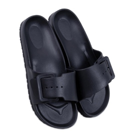 Sandale Tongs en caoutchouc avec boucle Romero Noir - Inello le noir