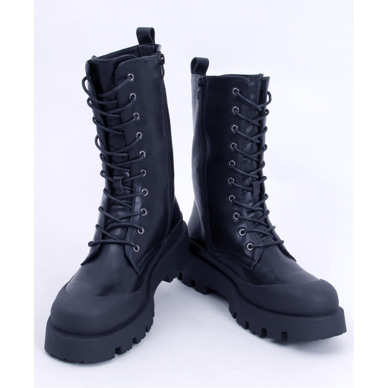 Knight Bottines noires à lacets - Inello le noir