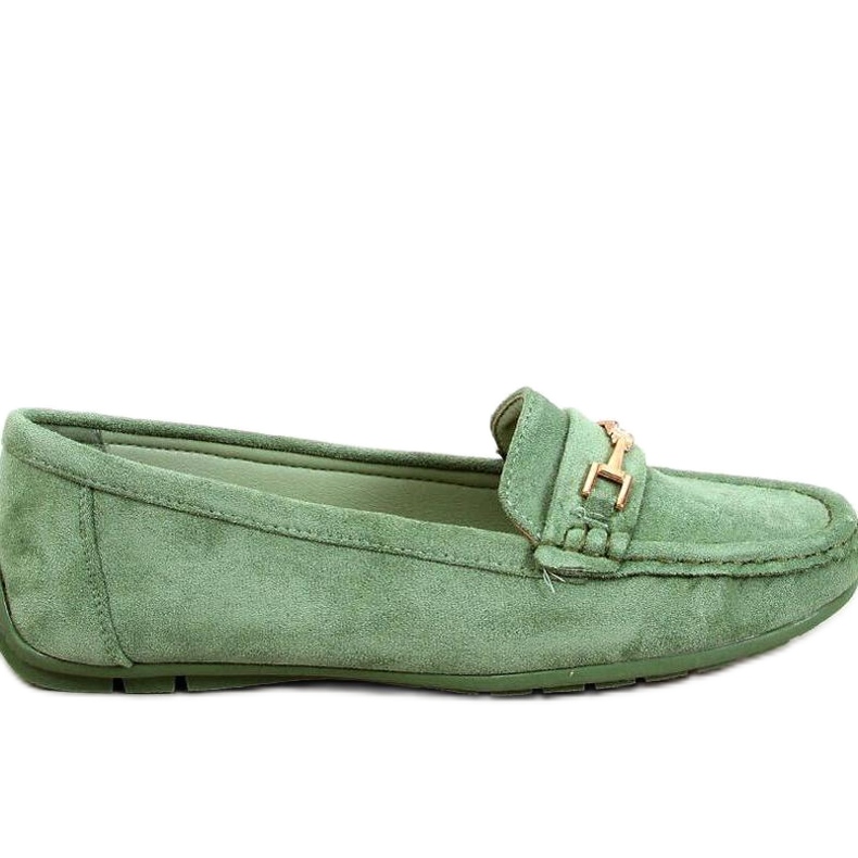 Mocassins femme en daim Sourd L.GREEN - Inello vert