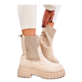 Winters Bottines beiges avec revers élastique - Inello Winters Bottines beiges avec revers élastique - Inello