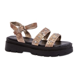 Step in style Sandales Modèle Arcida 100-396 Or/Beige - Entrez avec style