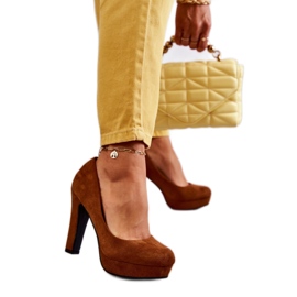 Step in style Escarpins Modèle Soro M115 Camel Daim - Entrez avec style brun