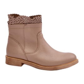 Step in style Bottes Modèle Lewski 3624 Cuir Beige - Entrez avec style