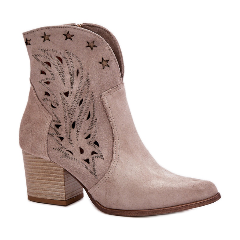 Step in style Bottes Modèle Lewski 3613 Cappuccino Suede - Entrez avec style beige