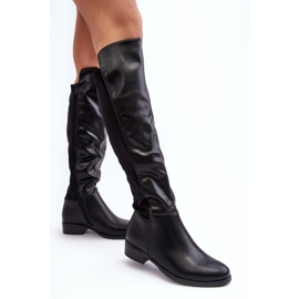 Step in style Modèle S.Barski HY27098A Bottes en cuir noir - Entrez avec style