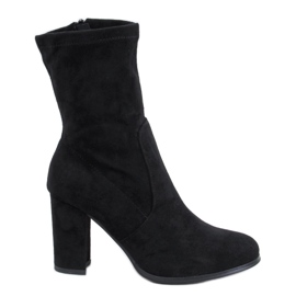 Poulter Bottines en daim noir le noir
