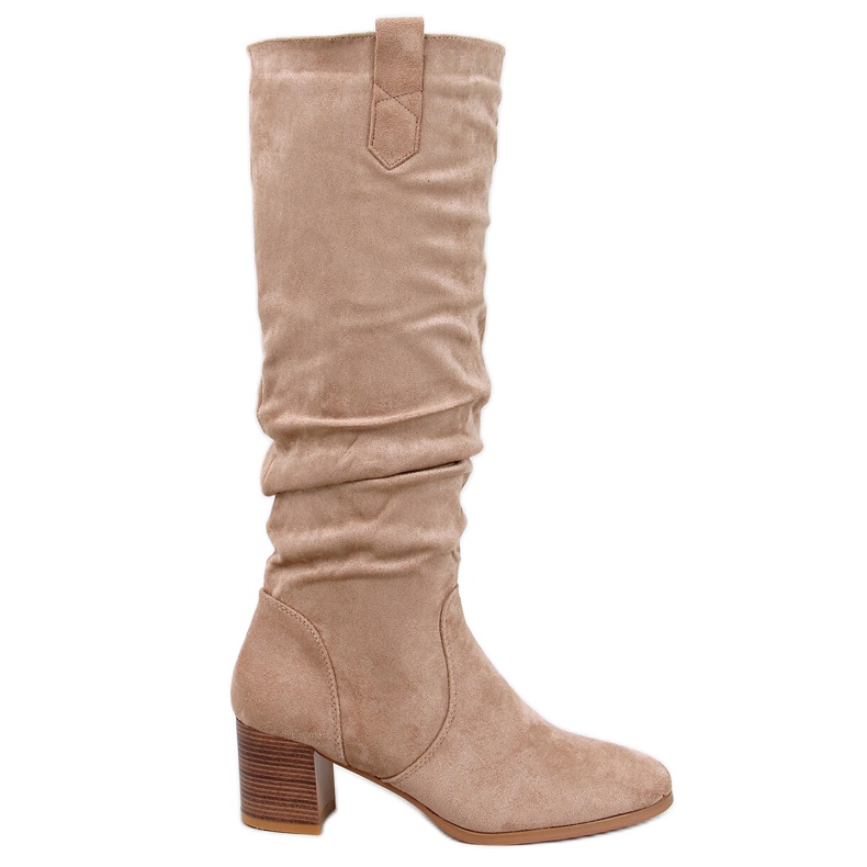 Pinsoni Bottines à volants kaki beige Pinsoni Bottines à volants kaki beige