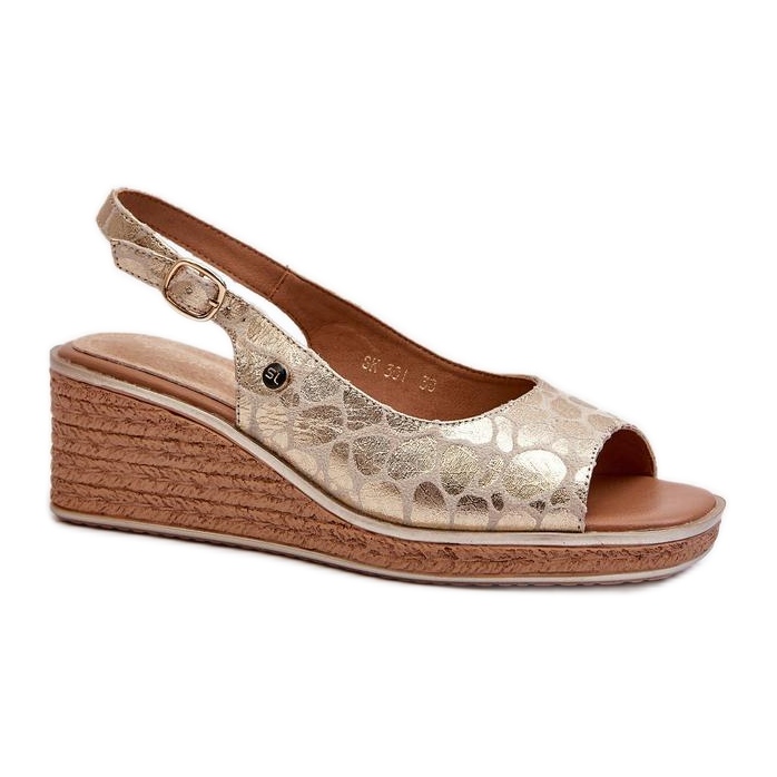 Step in style Sandales Modèle Sergio Leone SK301 Gold Snake - Entrez avec style jaune