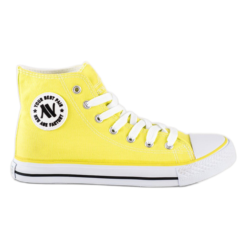 New Age Baskets montantes nouées jaune