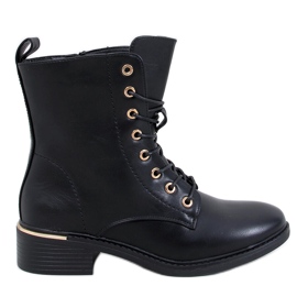 Ango Bottines à lacets noires le noir