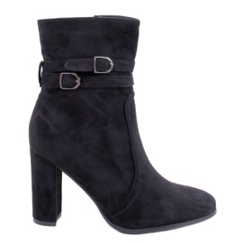 Dianes Bottines à talons en daim noir