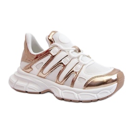 Step in style Chaussures de sport Modèle Ahmani NB633P Blanc/Or - Entrez dans le style