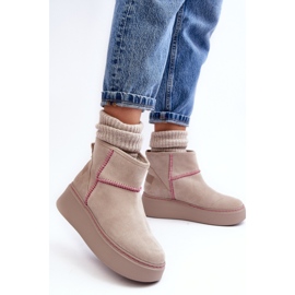 Step in style Bottes de neige Modèle Maciejka 06257-22 Beige Clair - Entrez avec style