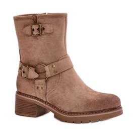 Step in style Bottes Modèle Zudra 7280 Beige Foncé - Entrez avec style