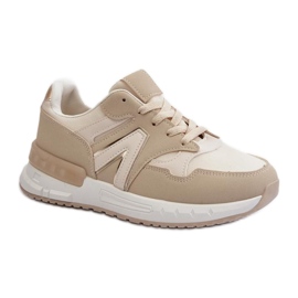 Chaussures De Sport Sur Une Plateforme Beige Délicate Chaussures De Sport Sur Une Plateforme Beige Délicate