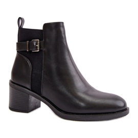 Bottines isolées à boucle pour femme, noires le noir