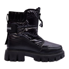 Bottes de neige isolées noires pour femme