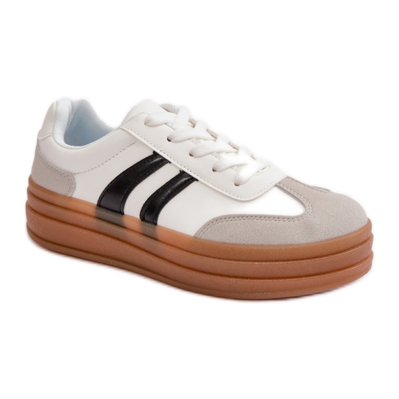 Chaussures de sport à plateforme blanche Chaussures de sport à plateforme blanche