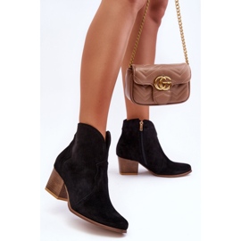 Step in style Santiags Modèle Lewski EV28 Black Velour - Entrez avec style le noir