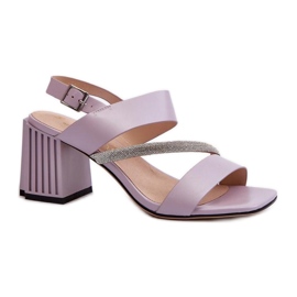 Sandales à talons hauts femme violettes
