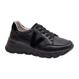 Vinceza Chaussures de sport pour femmes sur la plateforme noire le noir