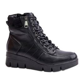 Bottines plateforme femme Noir le noir