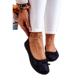 Ballerines femme avec nœud Noir le noir