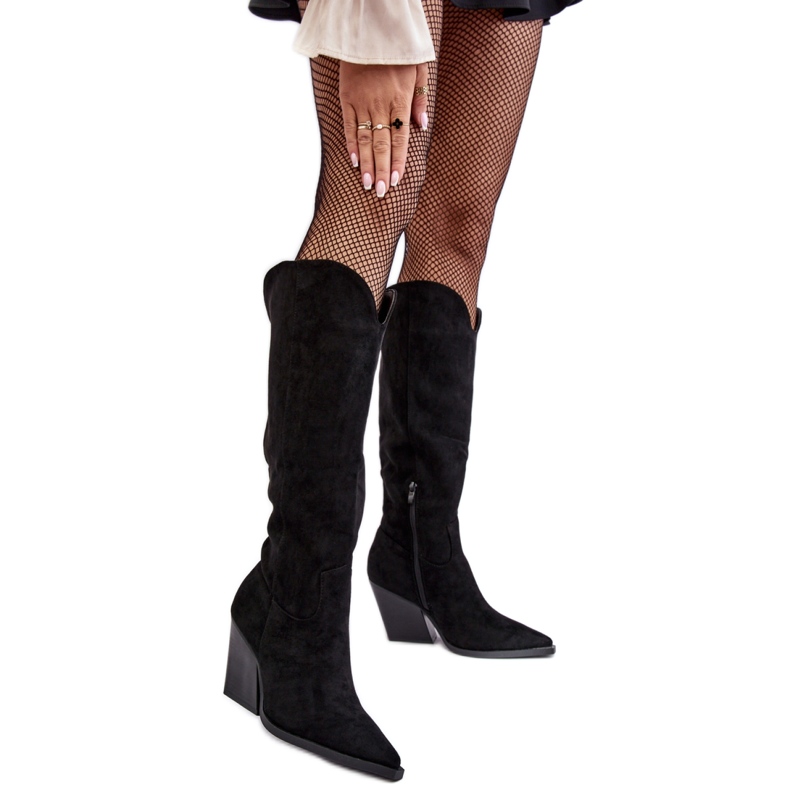 Bottes de cowboy noires pour femmes le noir