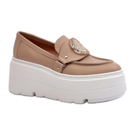 Zazoo Mocassins plateforme massive beige Zazoo Mocassins plateforme massive beige