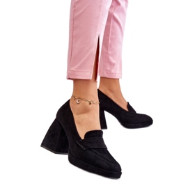 Escarpins femme noirs à talon massif le noir Escarpins femme noirs à talon massif le noir