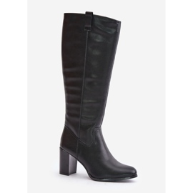 Sergio Leone Bottines à talons femme noires le noir