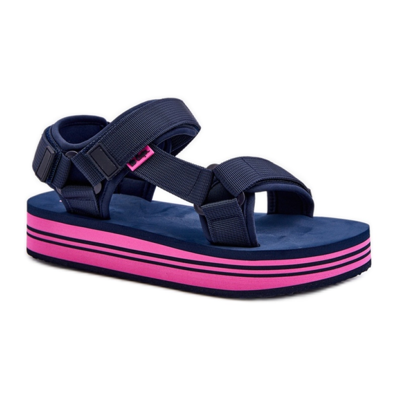Lee Cooper LCW-24-05-2754L Sandales marine/fuchsia bleu