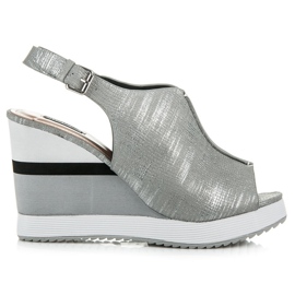 Vices Chaussures compensées confortables gris