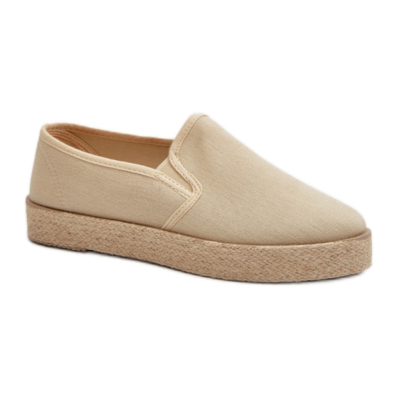 Espadrilles pour femmes sur la plateforme Beige Espadrilles pour femmes sur la plateforme Beige