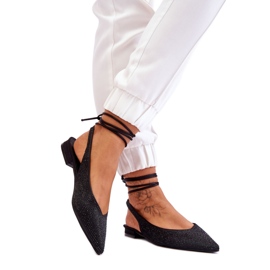 Ballerines femme à talon ouvert Noir