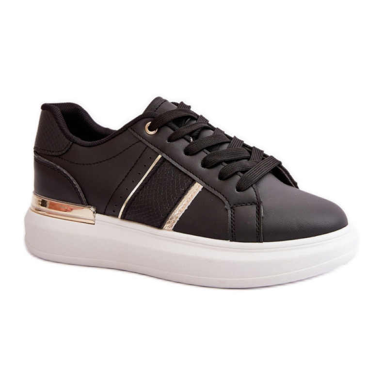 Chaussures de sport à plateforme noires le noir