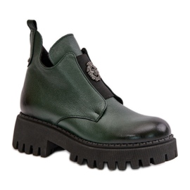 Bottines à talons femme Zazoo Vert Foncé