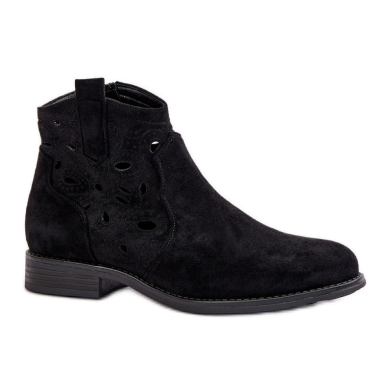 Boots femme à tige ajourée S.Barski Noir le noir Boots femme à tige ajourée S.Barski Noir le noir