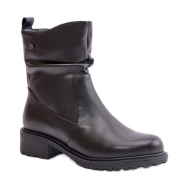 Bottines femme à tige volantée Noir le noir