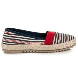 Vices Espadrilles Sur Une Plateforme Rayée rouge