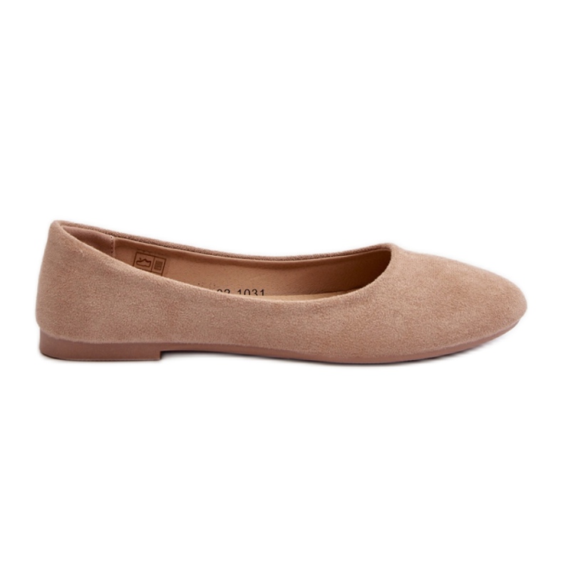 Ballerines femme en daim beige